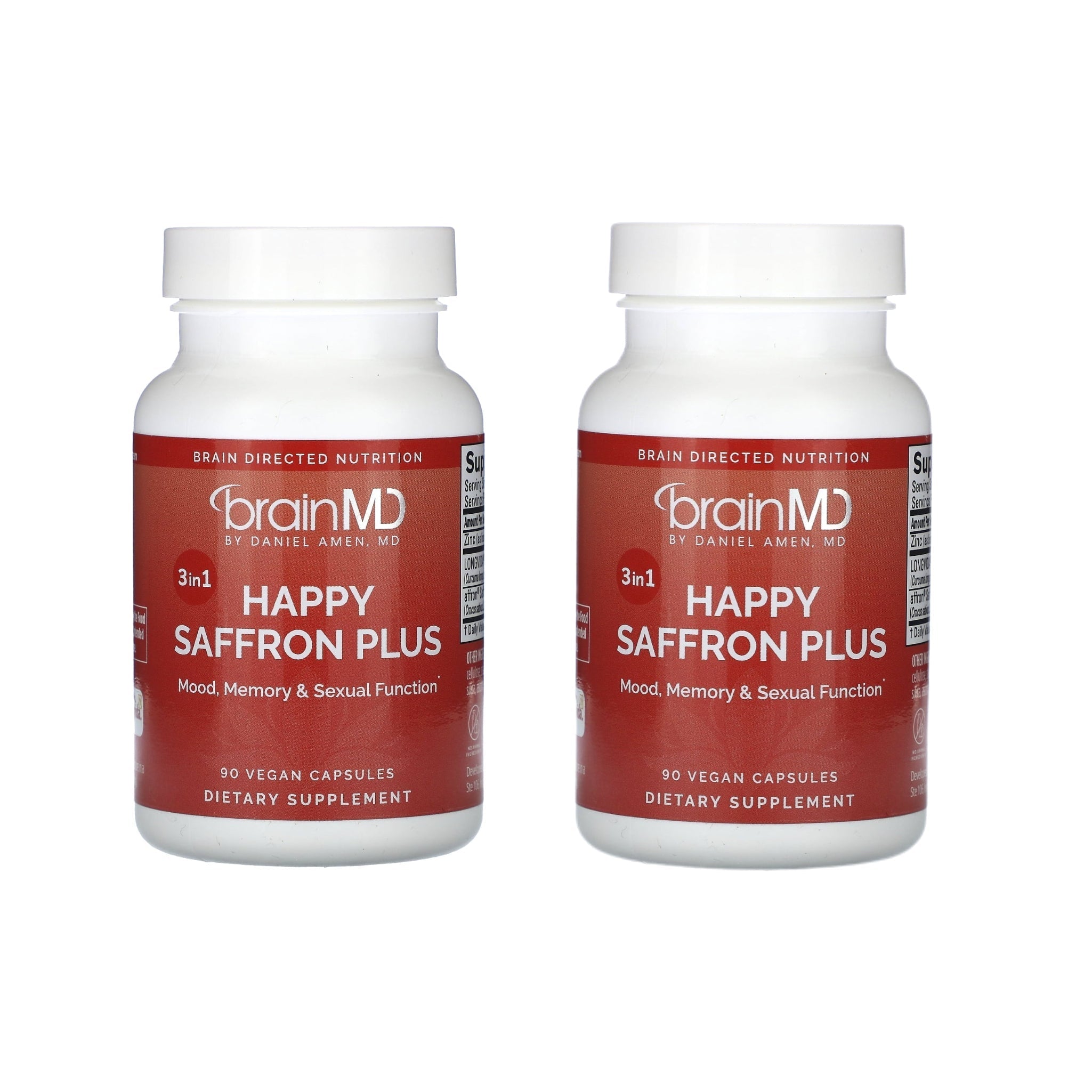 Happy Saffron with Magnesium & B6 Vegan Capsules – For Balanced Mood & Restful Sleep, 90 Ct