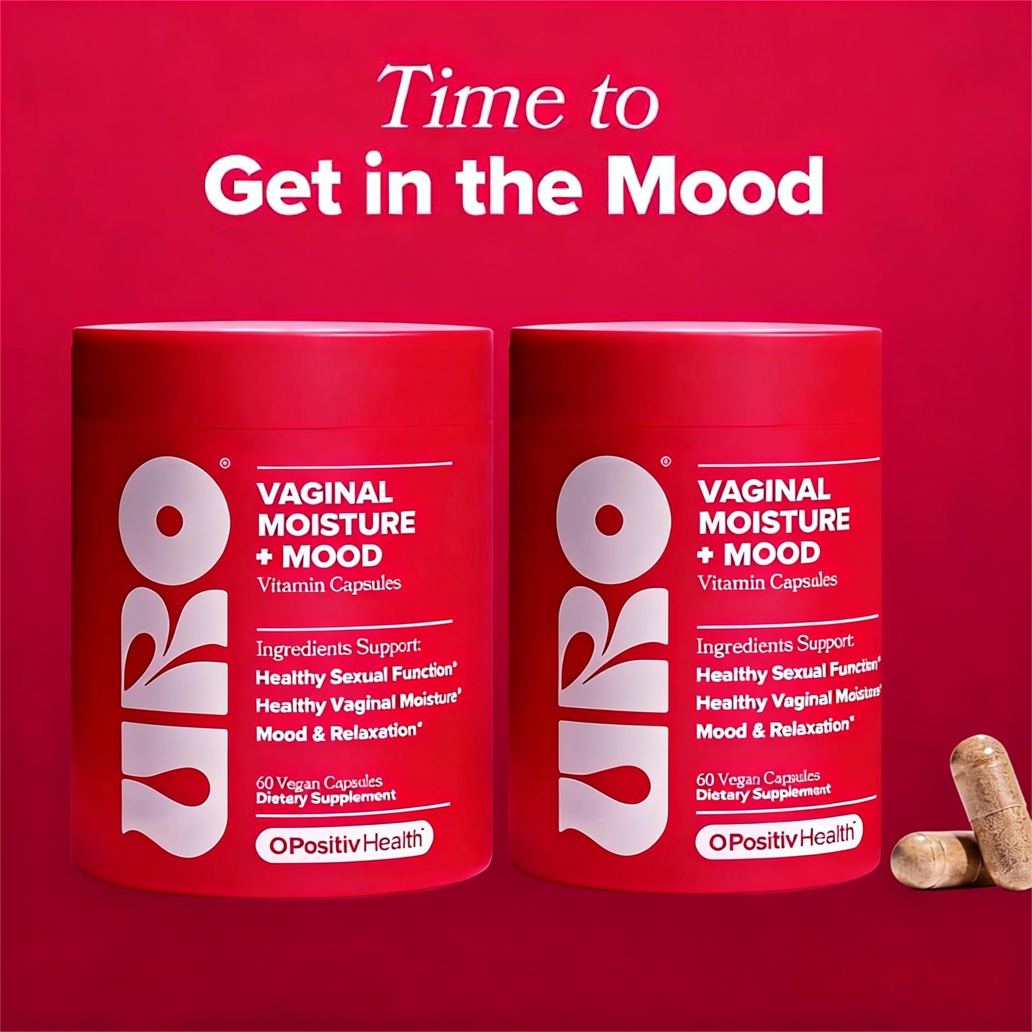O Positiv URO Vaginal Moisture & Mood Formulated to Support Vaginal Moisture, Mood & Relaxation  -30 Servings